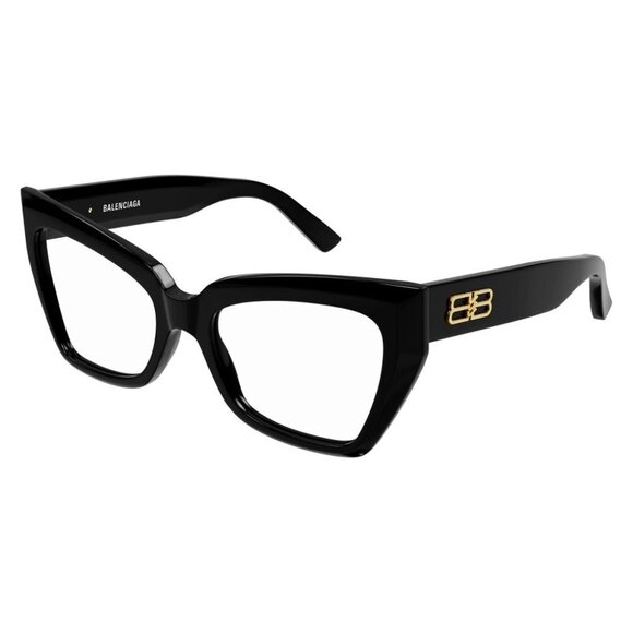 NEW BB0275O 001 BALENCIAGA BLACK WOMEN BUTTERFLY EYEGLASSES - Picture 1 of 3